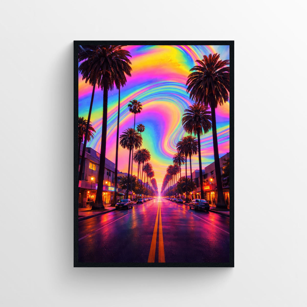 Chromatic Avenue Trippy Poster