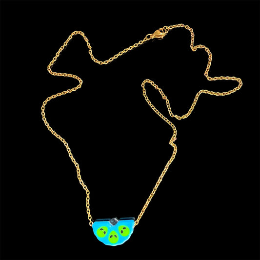 PLUR Vision Rave Fan Necklace