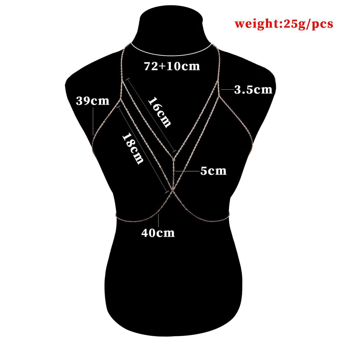 Double Layer Chain Bra Body Chain