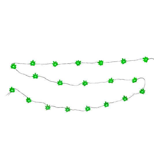 20-Light Battery-Operated LED Cannabis Fairie String Lights