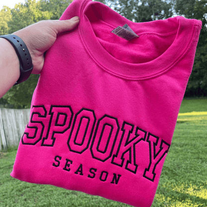Embroidered Spooky Season Shirt | Halloween Sweatshirt