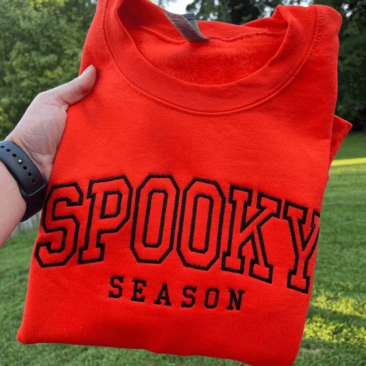 Embroidered Spooky Season Shirt | Halloween Sweatshirt