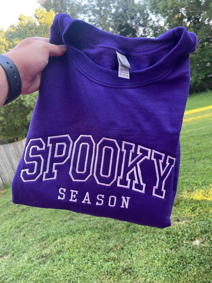 Embroidered Spooky Season Shirt | Halloween Sweatshirt