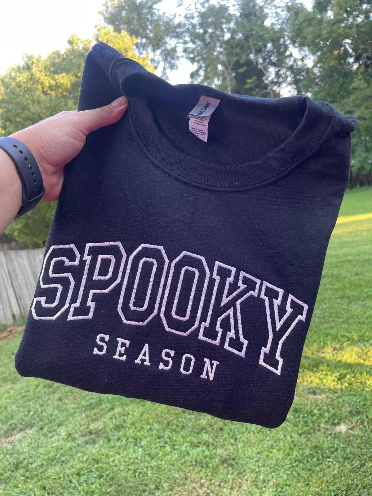 Embroidered Spooky Season Shirt | Halloween Sweatshirt