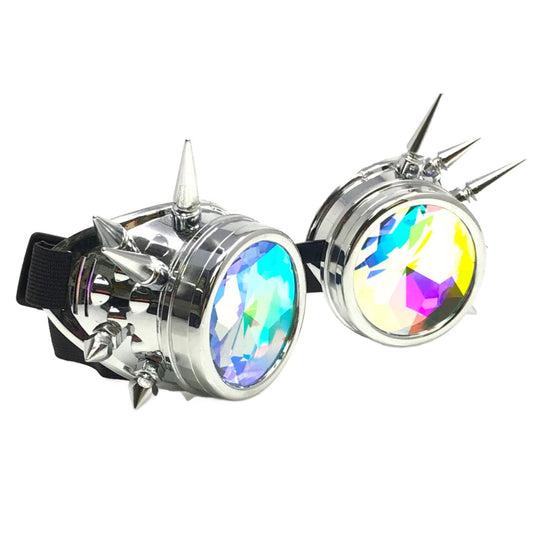 Spiked Rave Goggles – Festival Kaleidoscope Eyewear