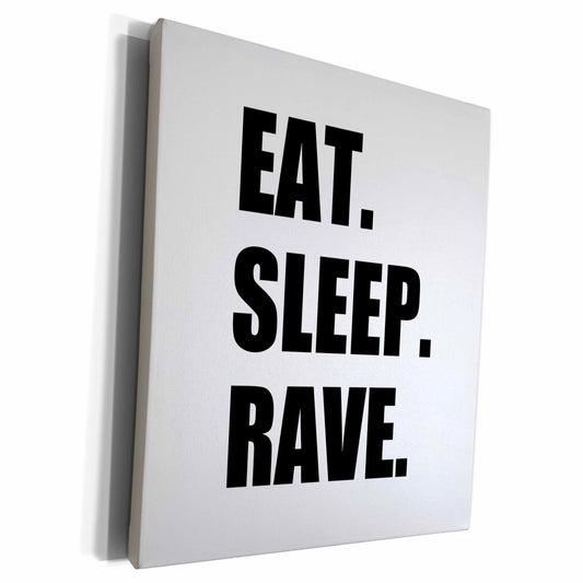 3dRose Eat Sleep Rave Museum-Grade Canvas Wrap | Pulse & Paradise Collective