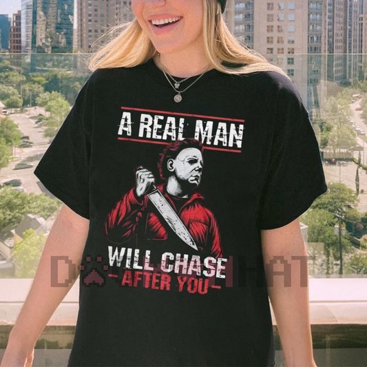 Women's Scary Halloween Shirt – Horror Movie Tee, Serial Killer T-shirt