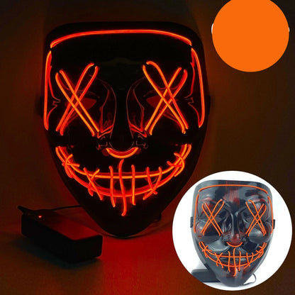 Neon LED Purge Mask | Light-Up Masquerade Party Accessory