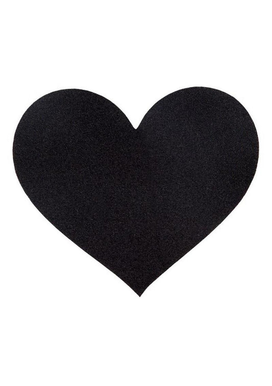 Peekaboos Classic Black Heart Pasties Self-Adhesive Nipple Covers